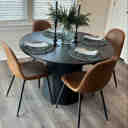 George Oliver 46" Round Pedestal Dining Table & Reviews | Wayfair